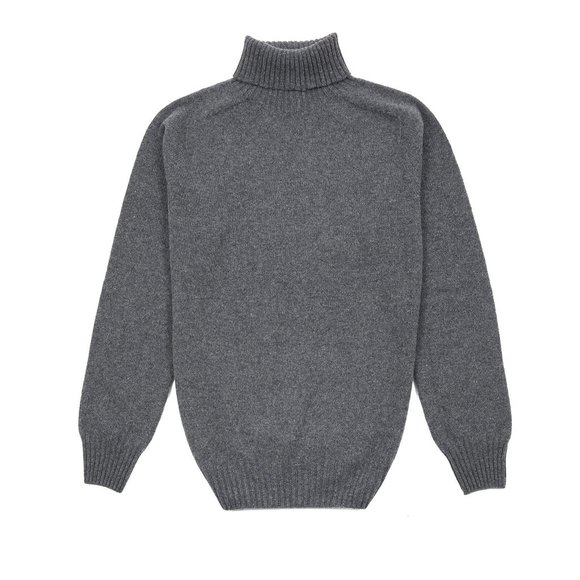 Harley Sweaters - Harley Rollneck Lambswool Jumper in Derby Grey